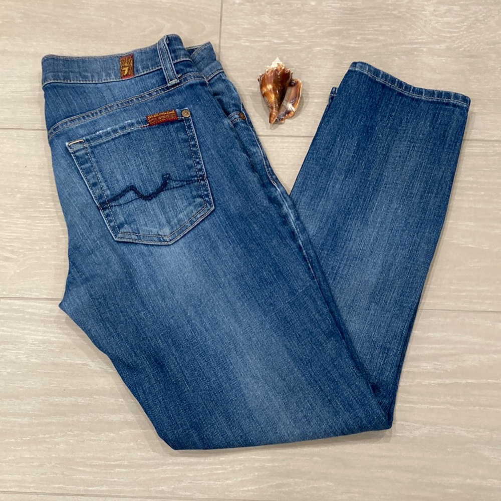 🌊EUC 7 For All Mankind Crop Roxanne Jeans Size 26🌊
